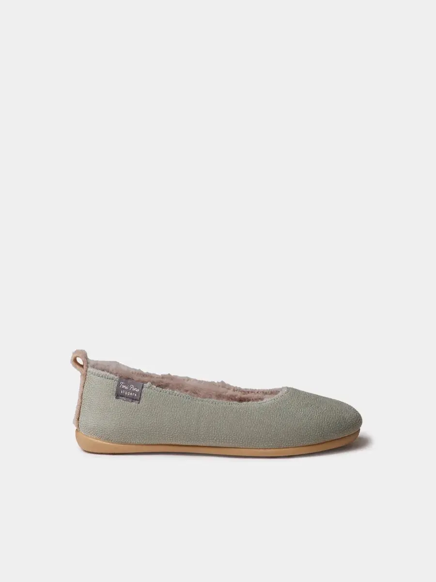 Damesslippers in ballerina-stijl met binnenvoering
