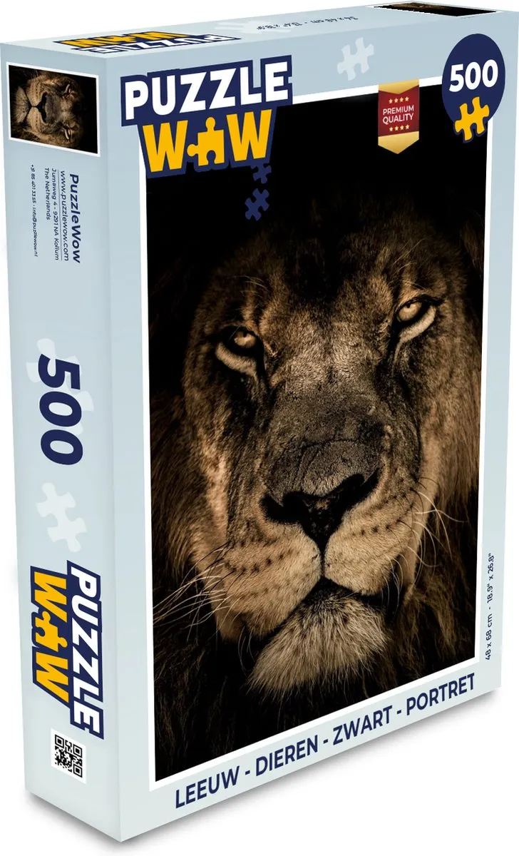 PuzzleWow Leeuw Legpuzzel 500 Stuks - Multicolor