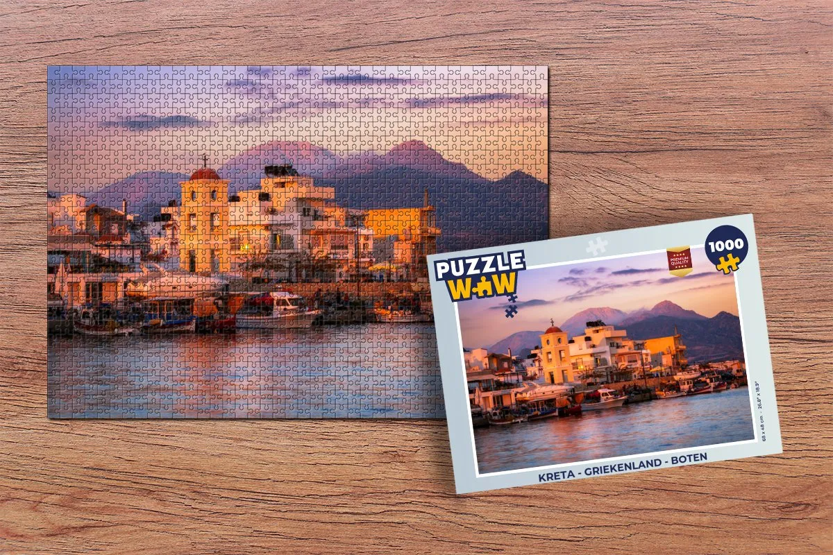 PuzzleWow Kreta Legpuzzel 1000 Stuks - Multicolor