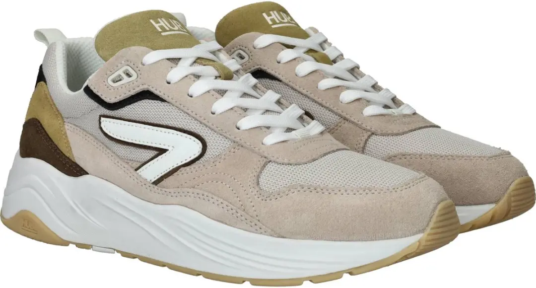 Hub Glide Lage Sneakers 43 - Beige/Wit/Dark Olive - afbeelding 4 van 6