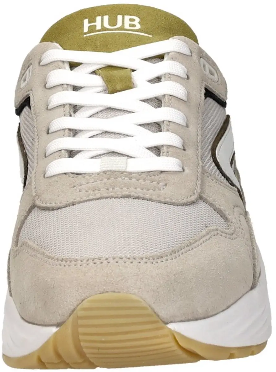 Hub Glide Lage Sneakers 43 - Beige/Wit/Dark Olive - afbeelding 3 van 6