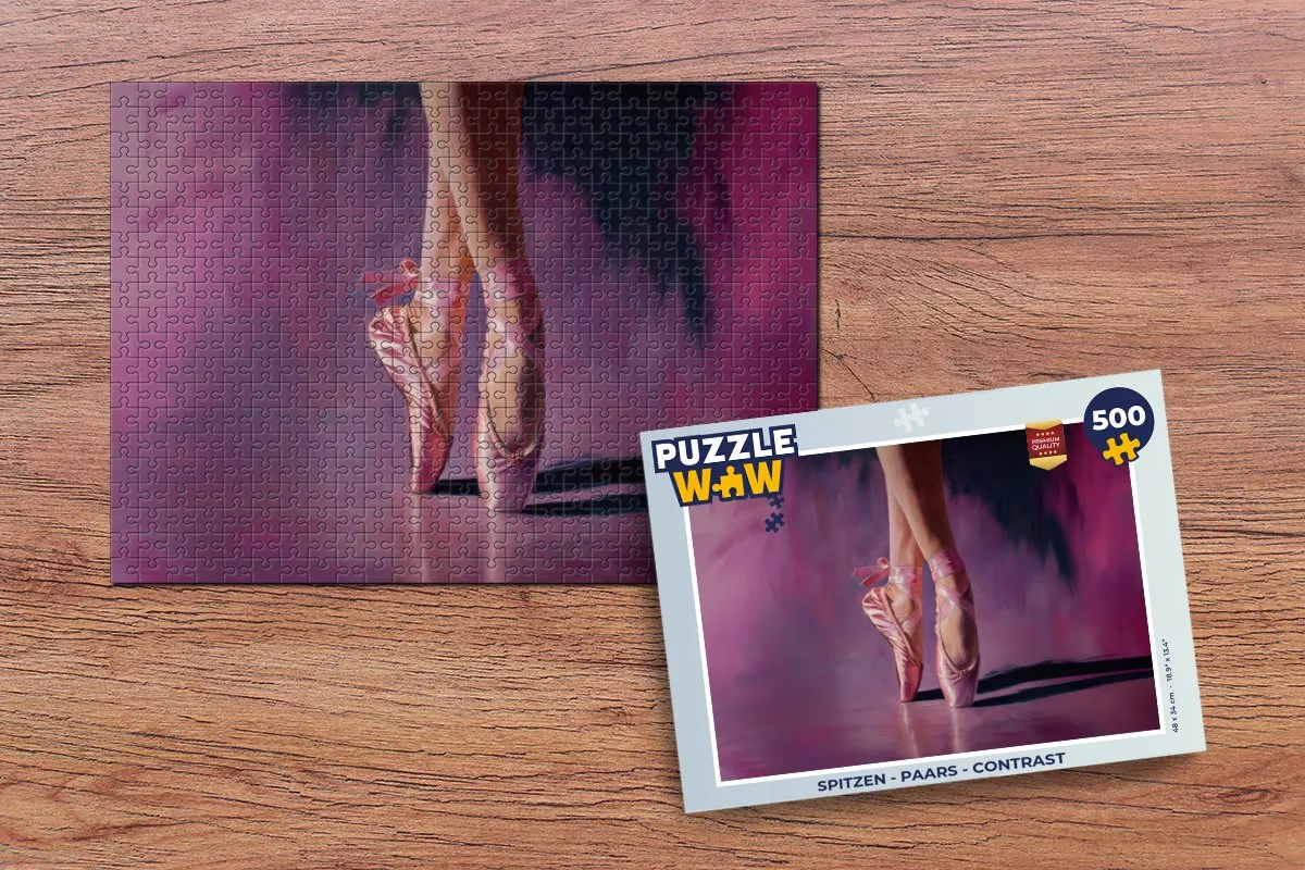 PuzzleWow Spitzen Legpuzzel 500 Stuks - Paars