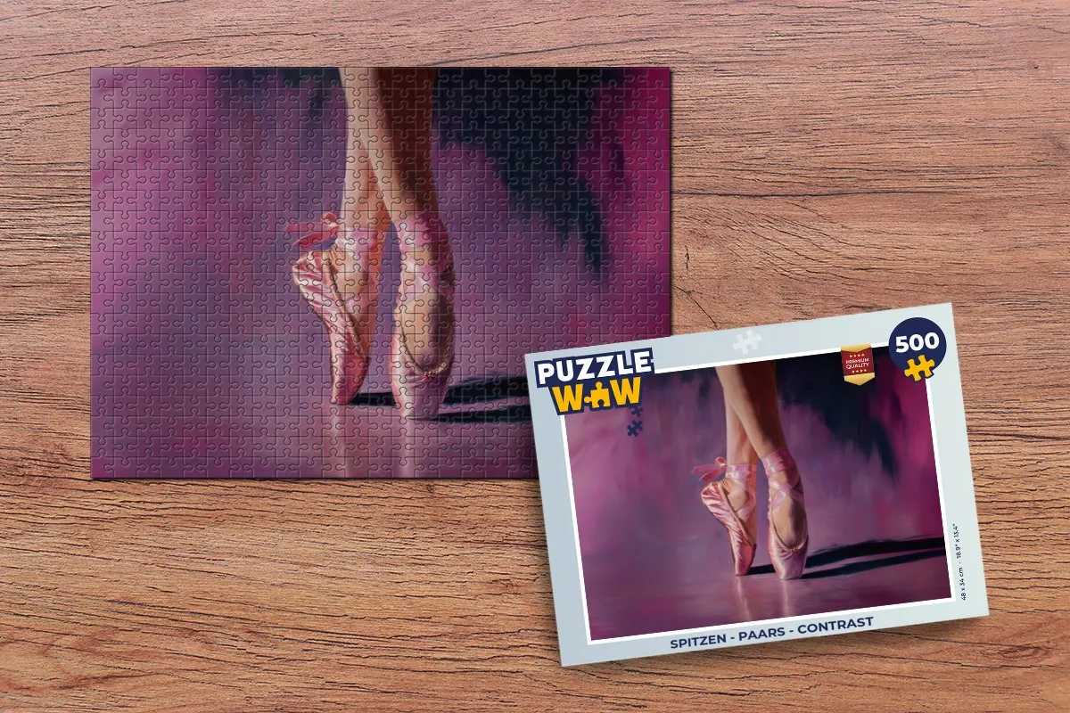 PuzzleWow Spitzen Legpuzzel 500 Stuks - Paars
