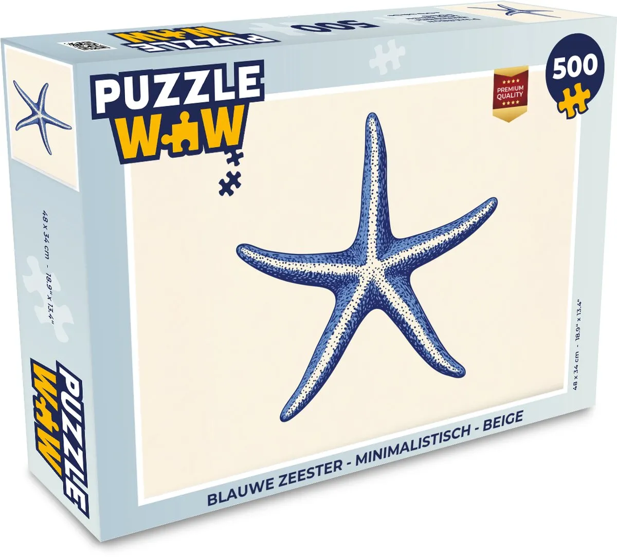PuzzleWow Minimalistische Zeester Legpuzzel 500 Stuks