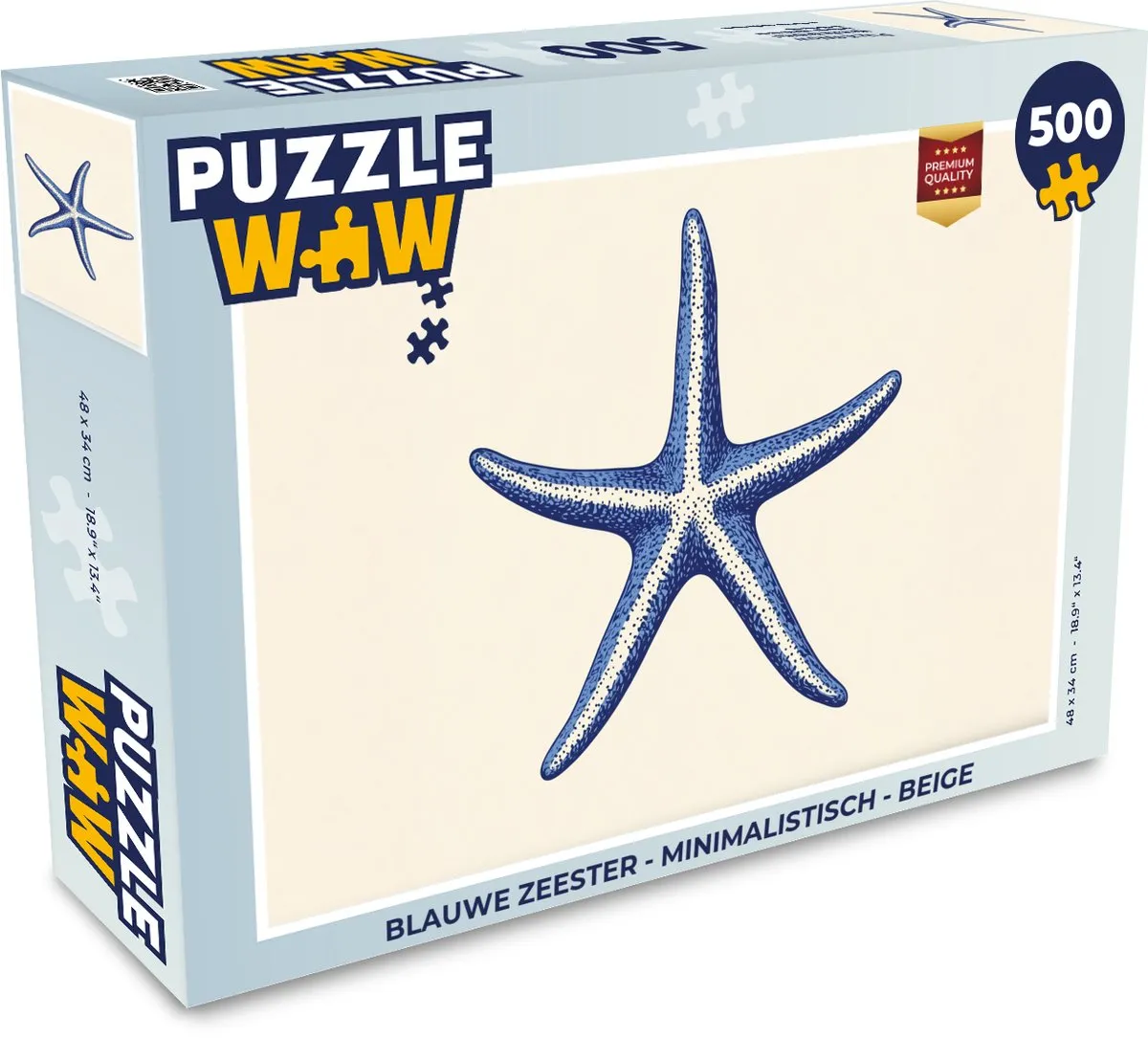 PuzzleWow Minimalistische Zeester Legpuzzel 500 Stuks