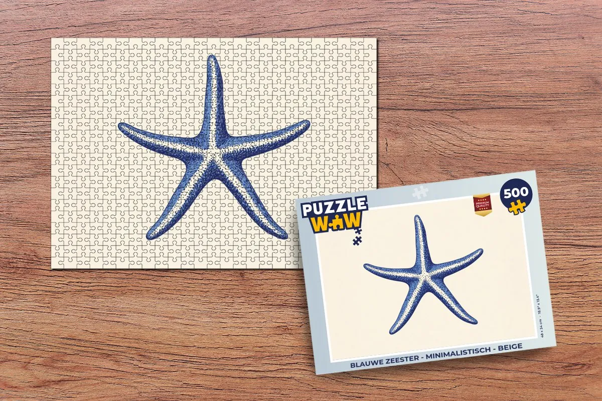PuzzleWow Minimalistische Zeester Legpuzzel 500 Stuks
