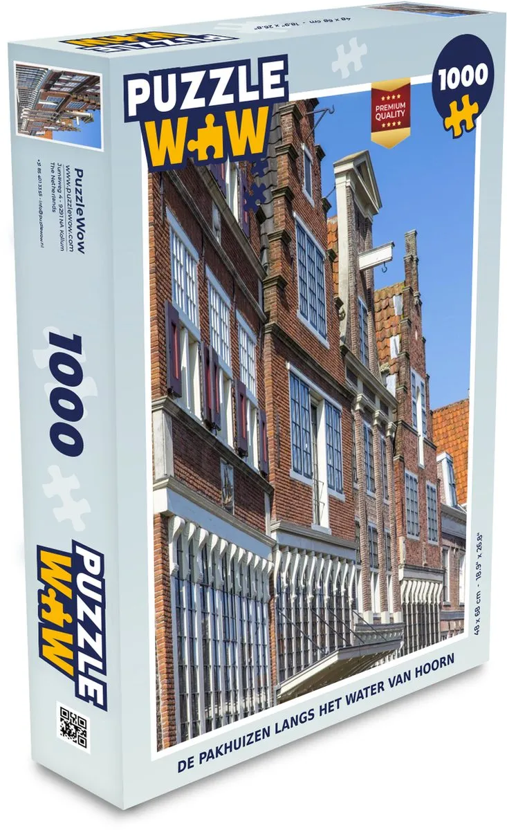 PuzzleWow De pakhuizen langs het water van Hoorn