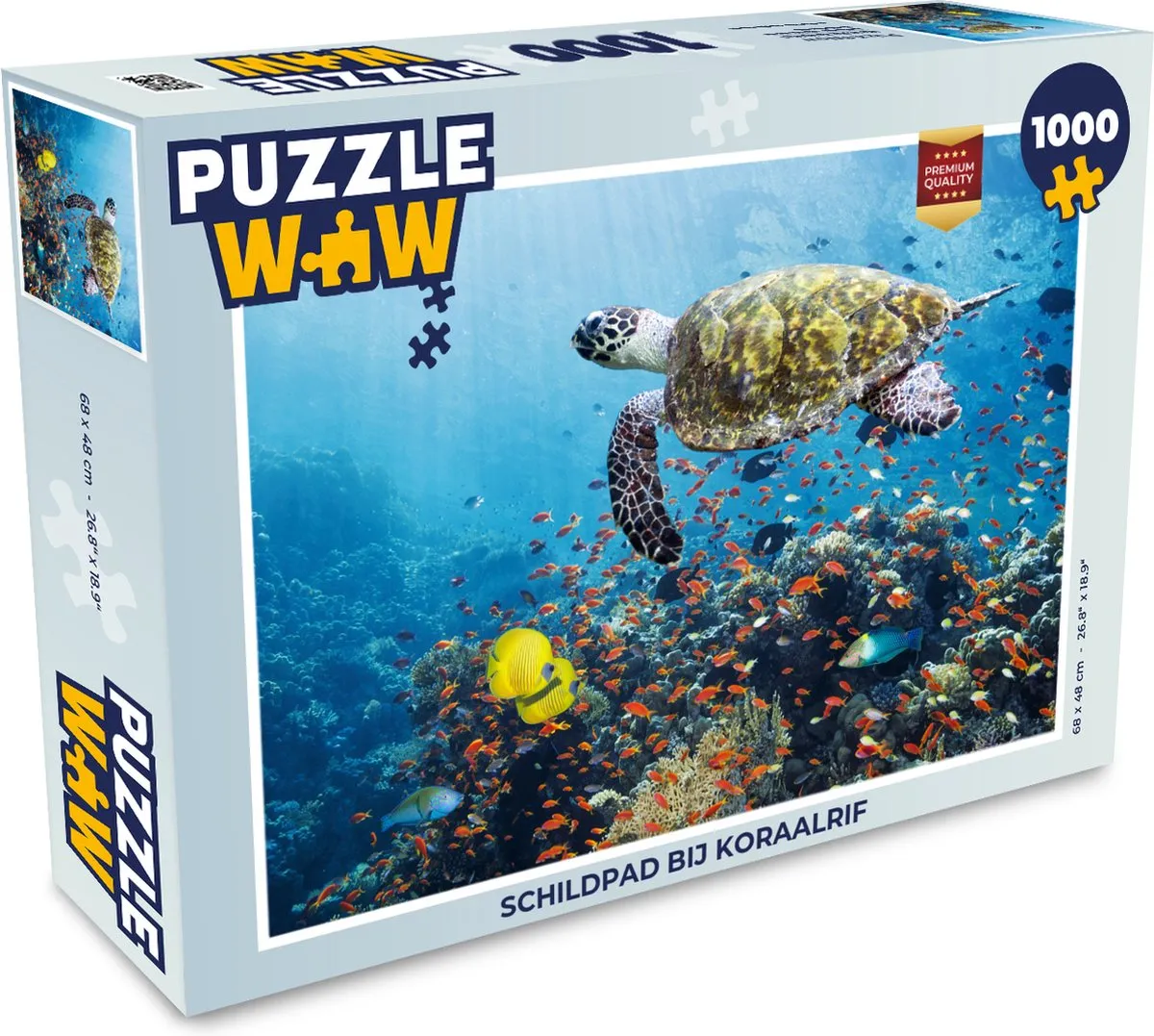 PuzzleWow Schildpad bij Koraalrif Legpuzzel 1000 Stuks