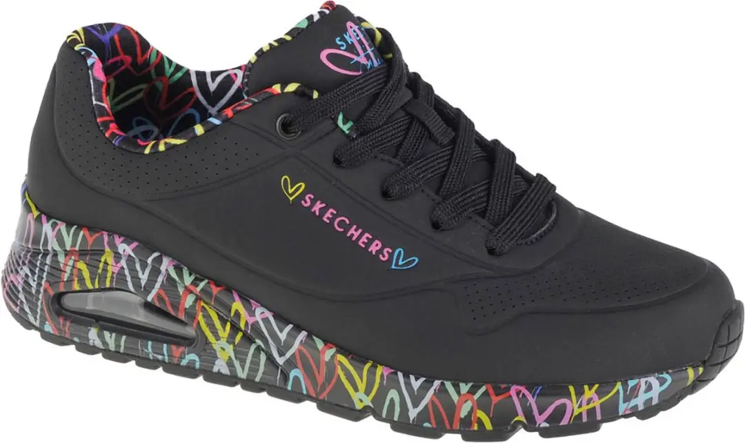 Skechers Uno-Loving Love, Vrouwen, Zwart, Sneakers, maat: 35,5