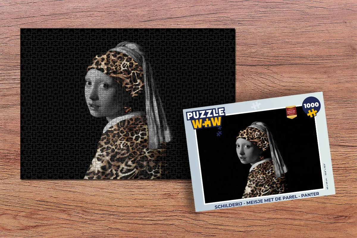 PuzzleWow Meisje met de parel Legpuzzel 1000 Stuks - Multicolor