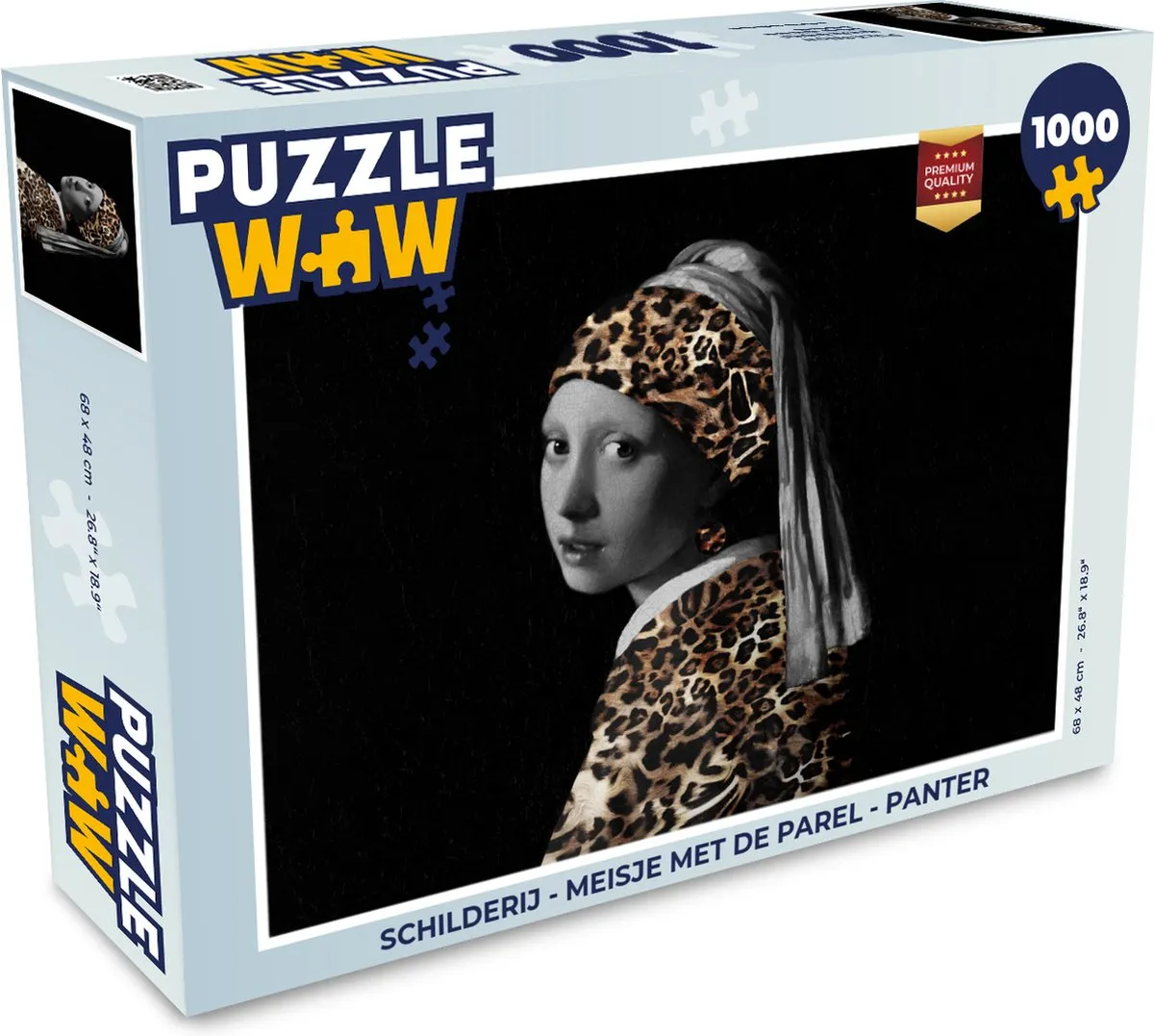 PuzzleWow Meisje met de parel Legpuzzel 1000 Stuks