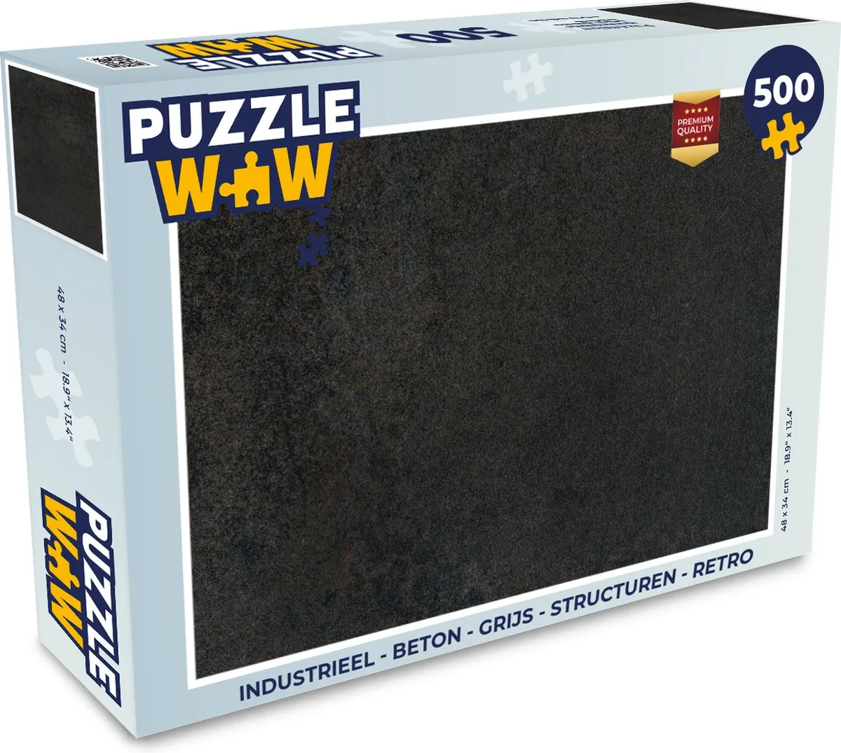 PuzzleWow Industrieel Betonprint Legpuzzel 500 Stuks - Multicolor