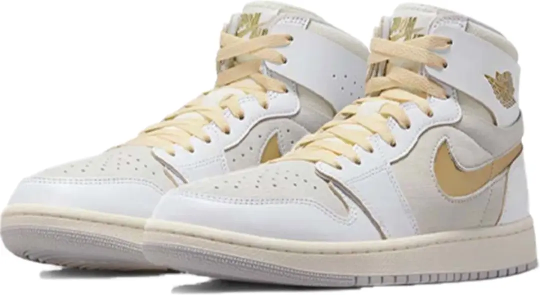 Air Jordan 1 Zoom CMFT 2 Sneaker White Metallic Gold Schoenmaat EU : 41