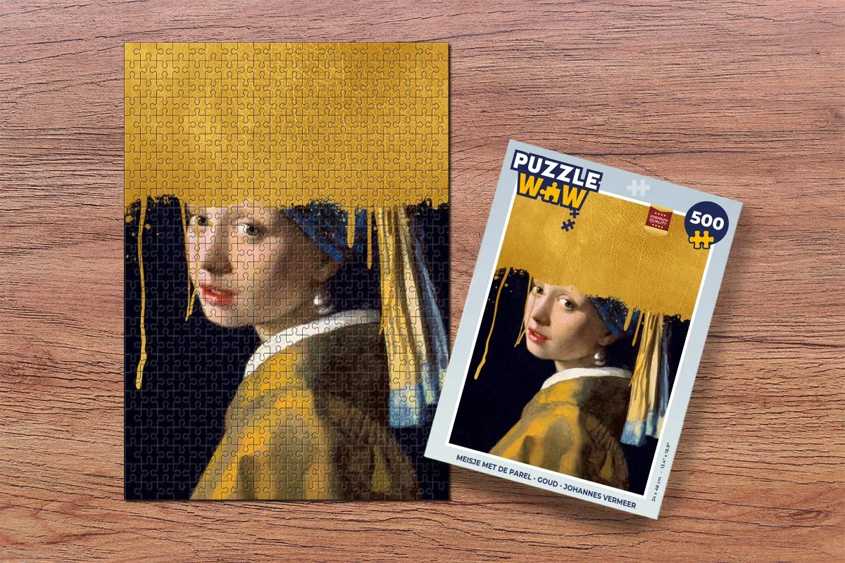 PuzzleWow Meisje met de Parel Legpuzzel 500 Stuks - Multicolor