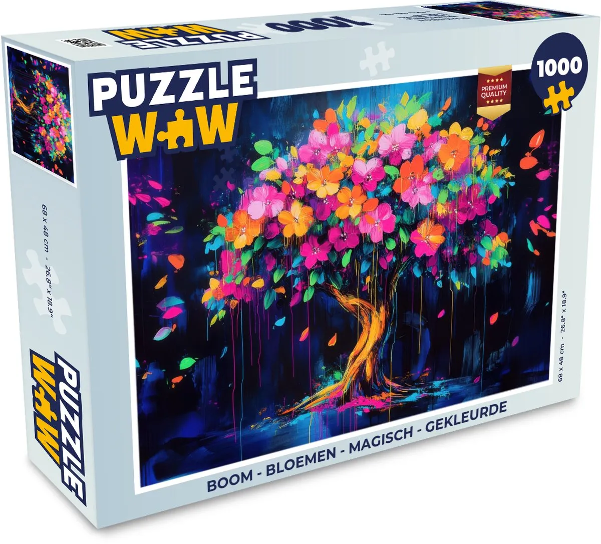 PuzzleWow Boom Bloemen Magisch Legpuzzel 1000 Stuks