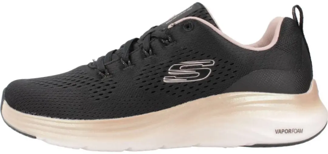 Skechers Vapor Foam Midnight Glimmer Dames Sneakers - Zwart