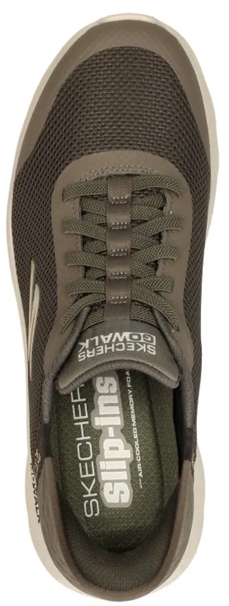Skechers Go Walk Flex Hands Up Heren Instappers - Bruin
