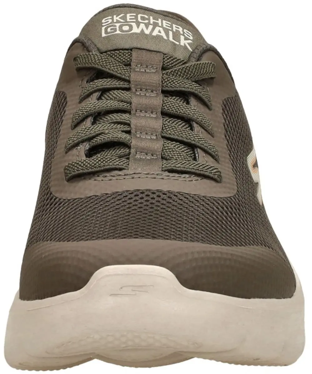 Skechers Go Walk Flex Hands Up Heren Instappers - Bruin