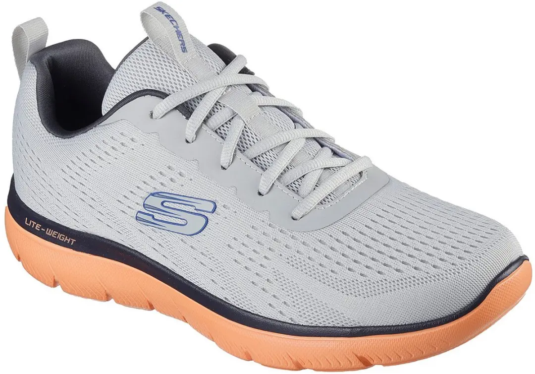 Skechers Summits Torre Sneakers - Grijs/Orange - 43 - afbeelding 3 van 6