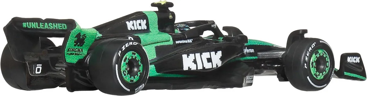 Hot Wheels JBM23 Kick Sauber F1 Team #24 - Zwart/ Groen - afbeelding 6 van 6