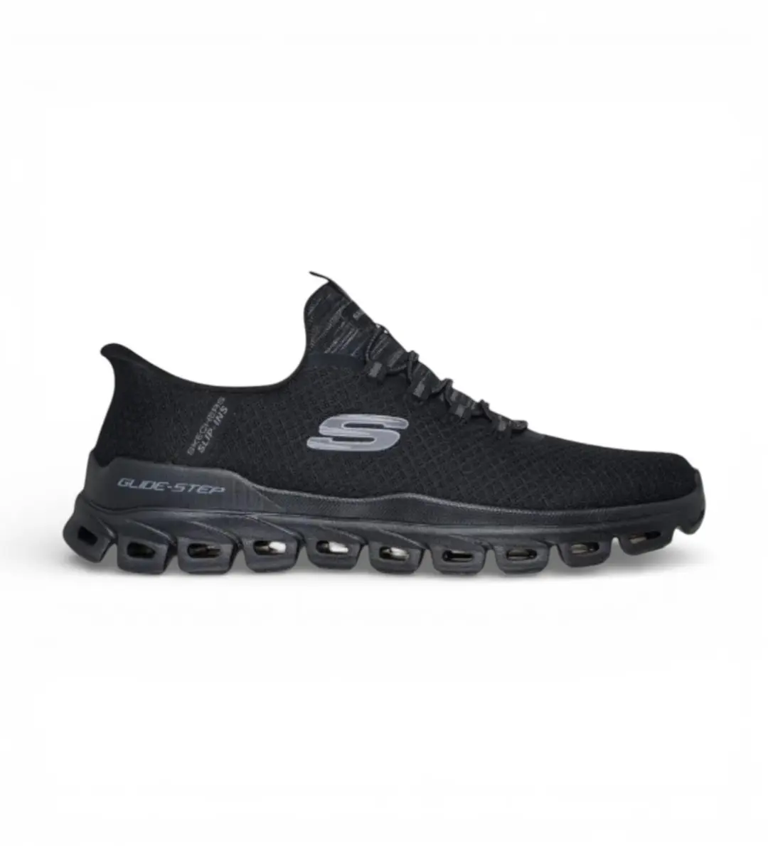 Skechers Slip-ins Glide Step Noxus zwarte pantoffels