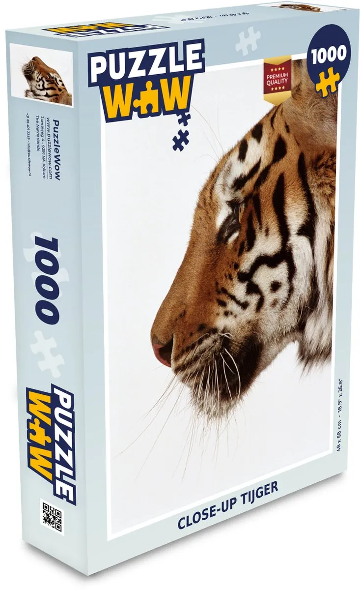 PuzzleWow Close-up Tijger Legpuzzel 1000 Stuks