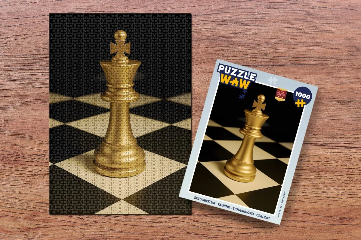 PuzzleWow Schaakstuk Koning Legpuzzel 1000 Stuks