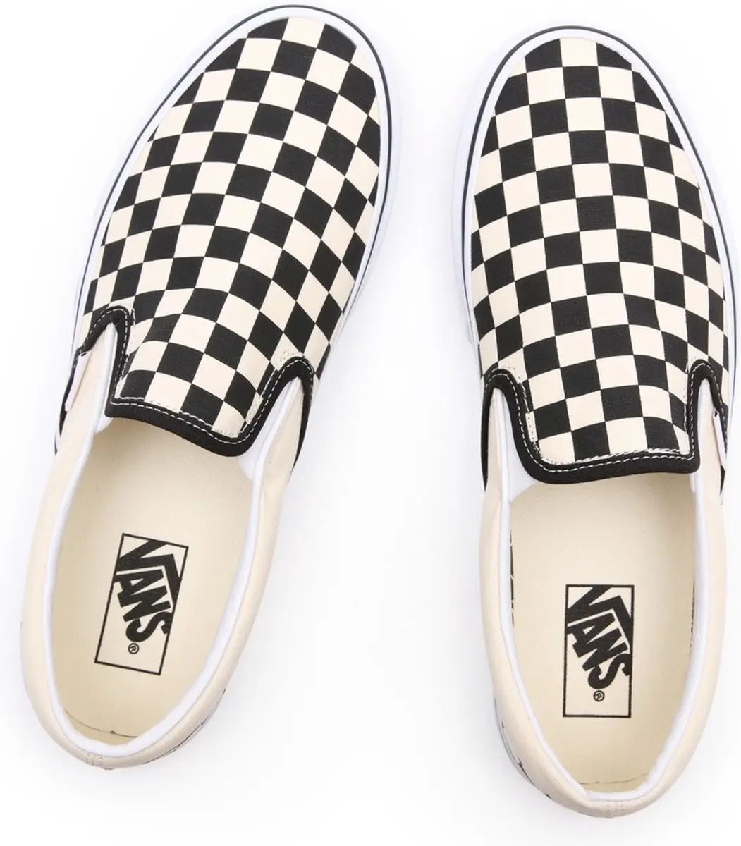 Vans Checkerboard Classic Slip-On Sneaker 137101 - Maat 36 - Zwart/Wit - afbeelding 3 van 6