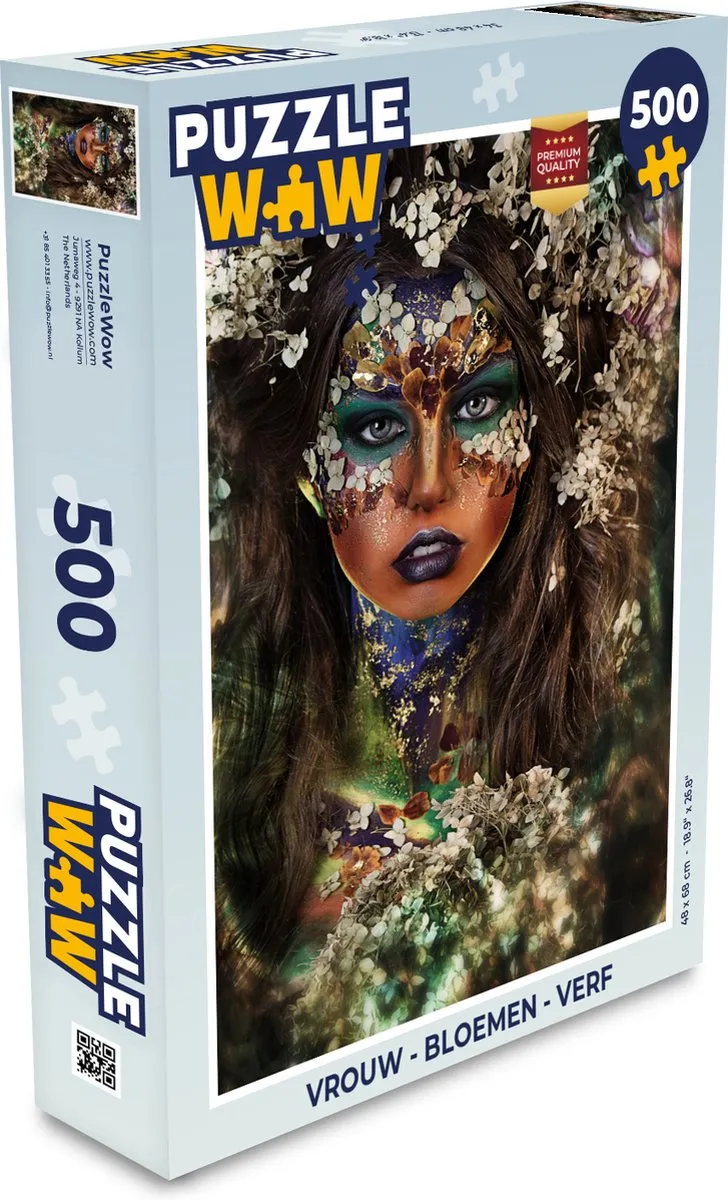 PuzzleWow Bloemen Verf Legpuzzel 500 Stuks