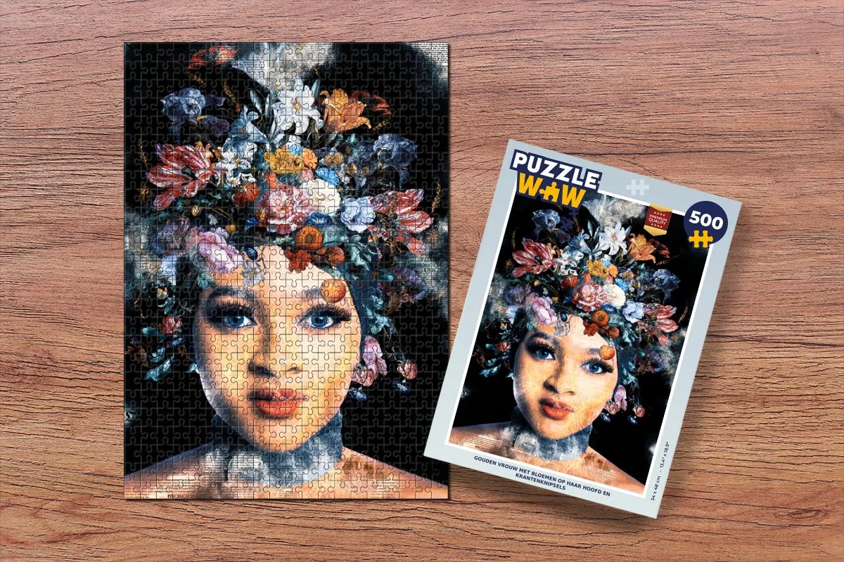 PuzzleWow Bloemen Verf Legpuzzel 500 Stuks - Multicolor