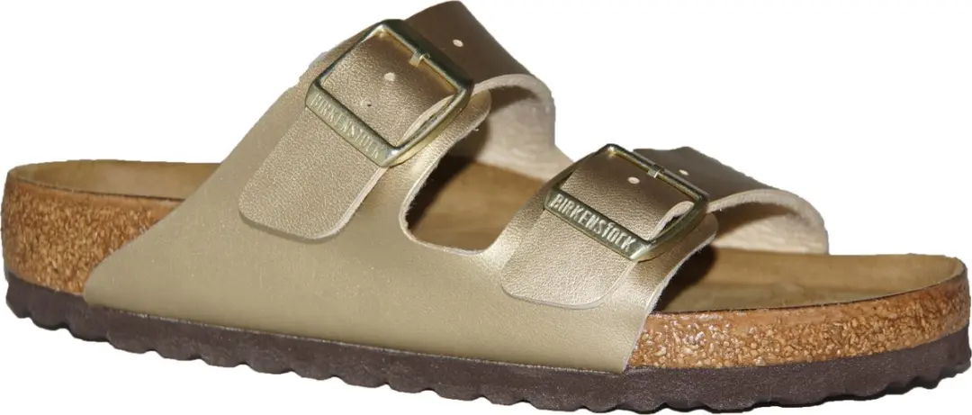Birkenstock Arizona Gold Narrow Birko-Flor Slides - Maat 38