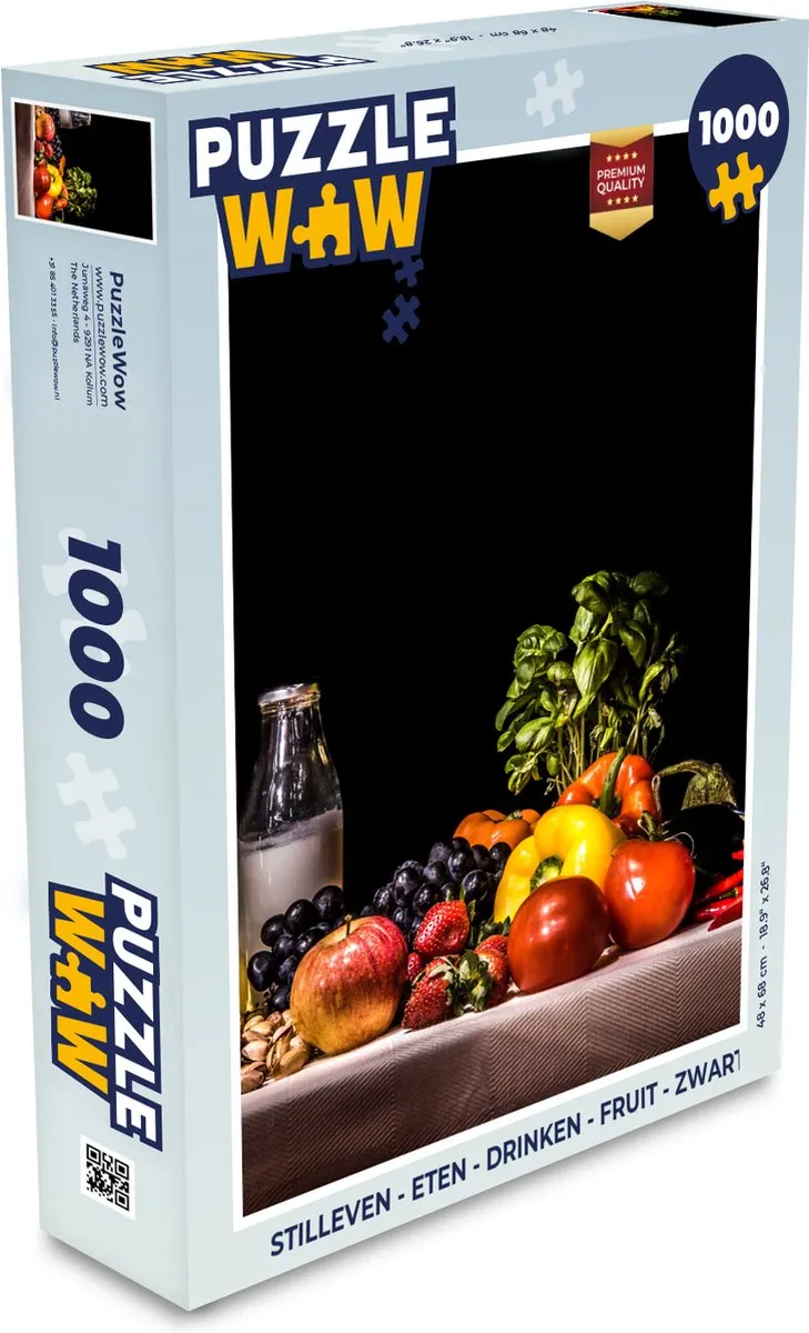 PuzzleWow Stilleven Legpuzzel 1000 Stuks - Multicolor