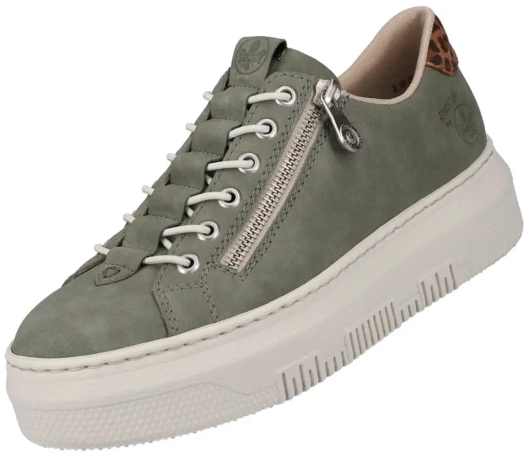 Rieker dames plateausneaker groen
