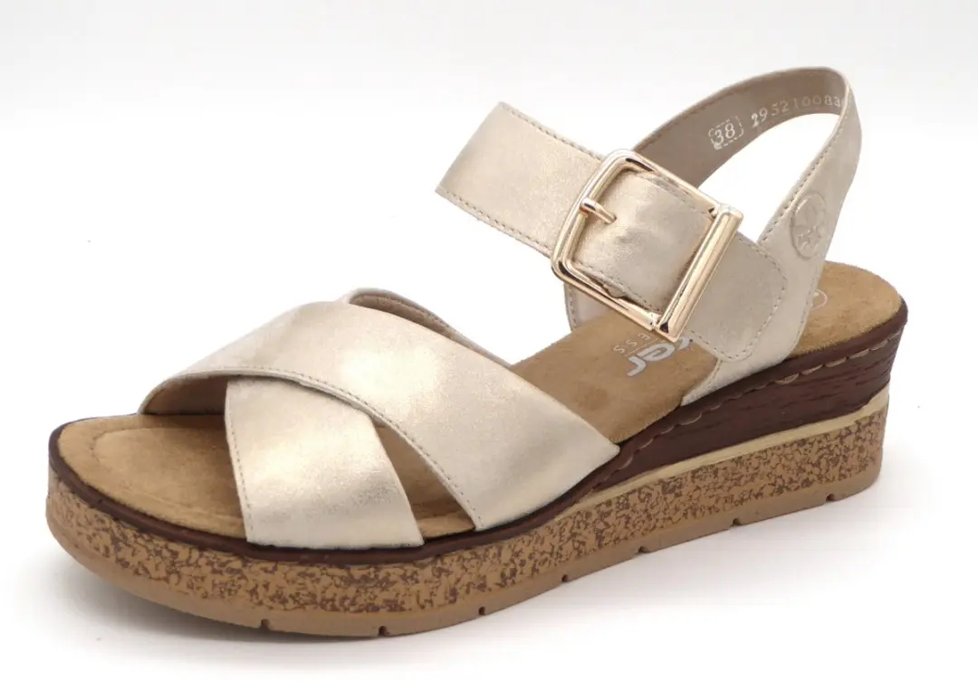 Rieker Sandalen beige Textiel - Dames - Maat 40 - afbeelding 2 van 6