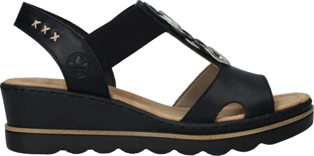 Rieker Sandalen Zwart Synthetisch
