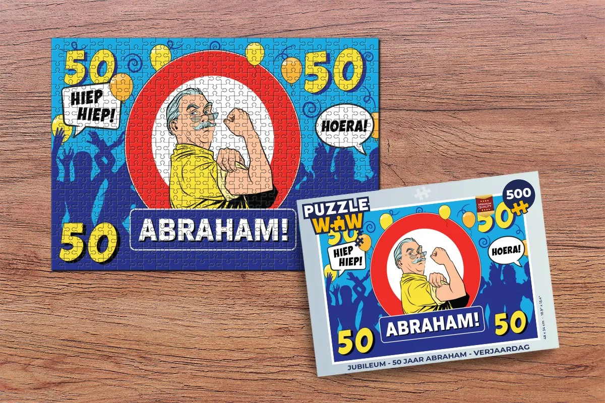 PuzzleWow Abraham Jubileum Legpuzzel 500 Stuks - Multicolor