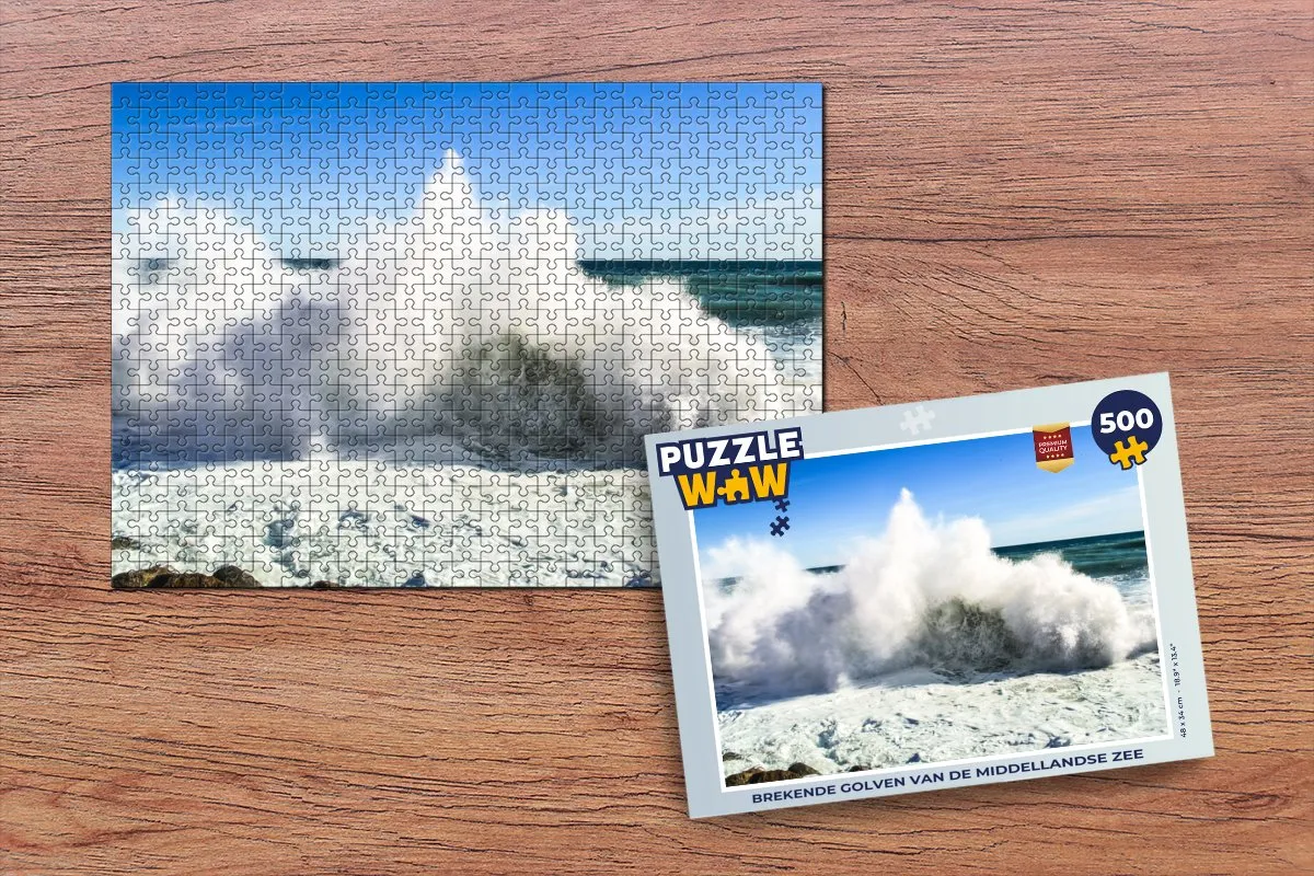 PuzzleWow Golven Italië Legpuzzel 500 Stuks - Multicolor