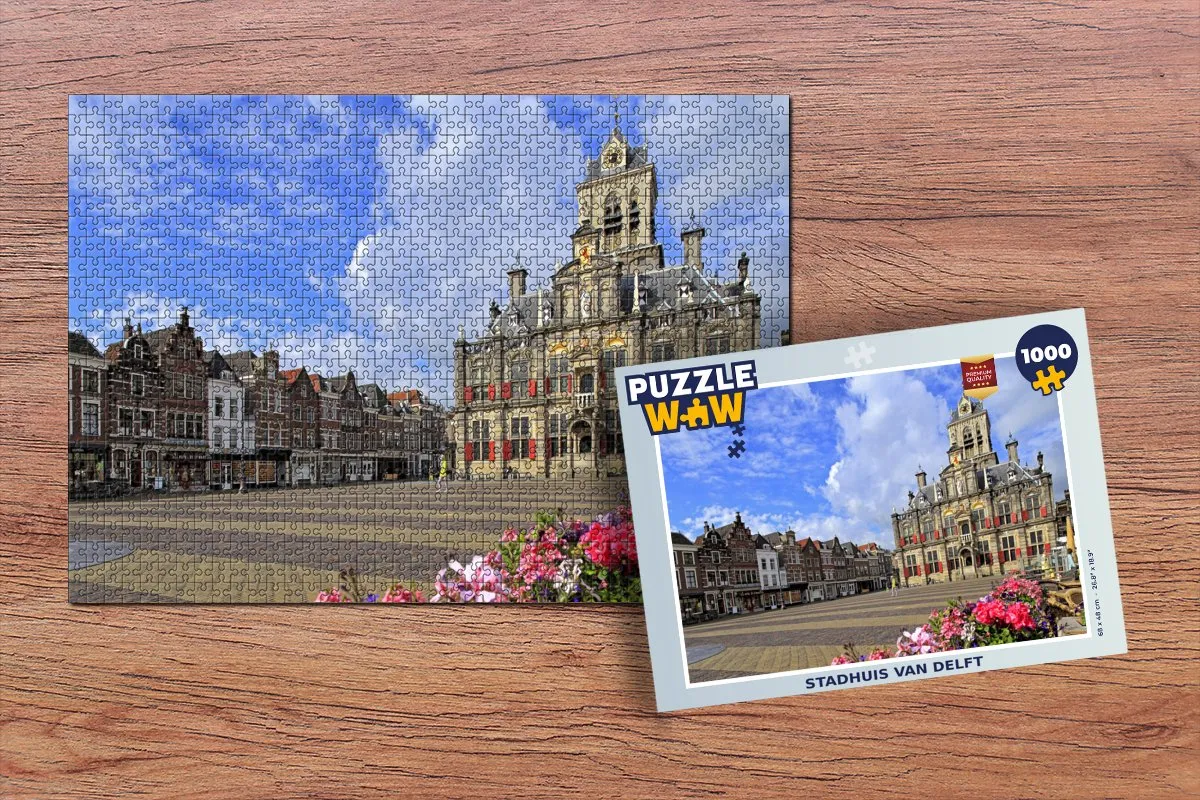 PuzzleWow Delft Legpuzzel 1000 Stuks - Multicolor