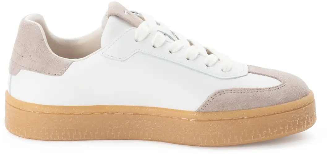 Tamaris Damesschoen 1-23723-44 344 Lage Top Damesschoen M2372344 wit/taupe