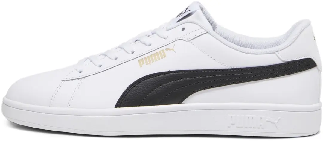PUMA Smash 3.0 L Sneakers - 46 - Witte/Zwarte/Gouden