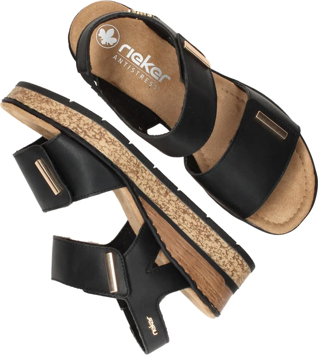 Rieker Dames Sandalen 63781-00 - Zwart - afbeelding 6 van 6