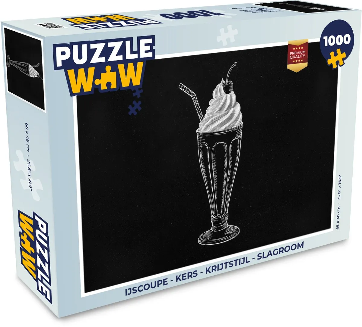 PuzzleWow IJscoupe Kers Slagroom Legpuzzel 1000 Stuks