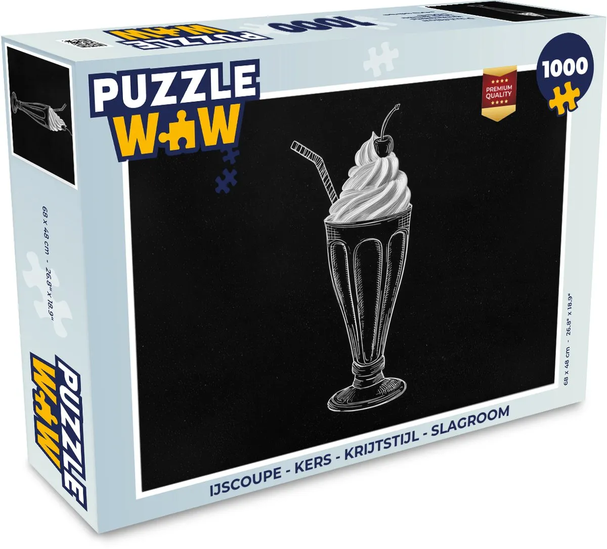 PuzzleWow IJscoupe Kers Slagroom Legpuzzel 1000 Stuks