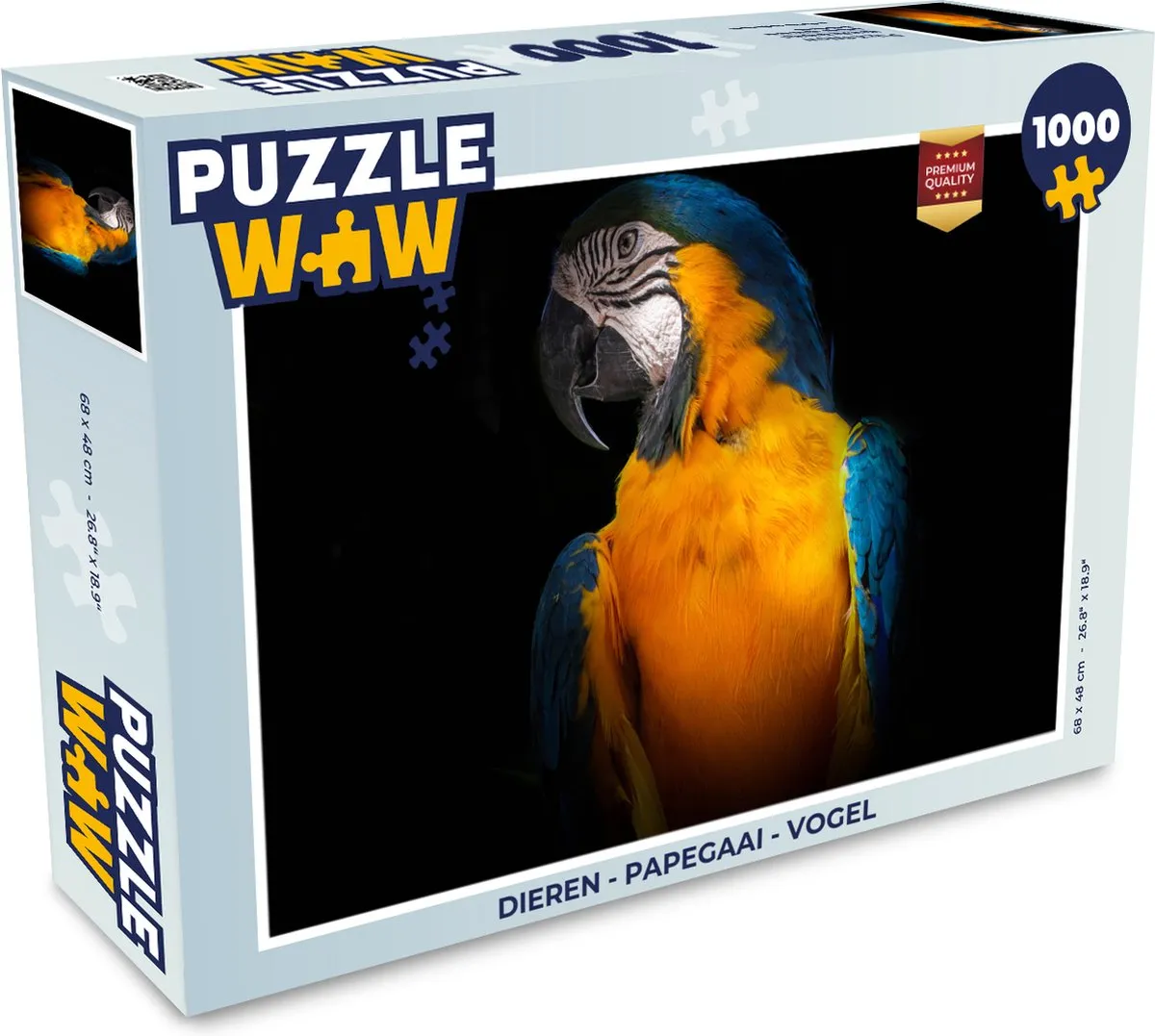 PuzzleWow Dieren Papegaai Legpuzzel 1000 Stuks - Multicolor