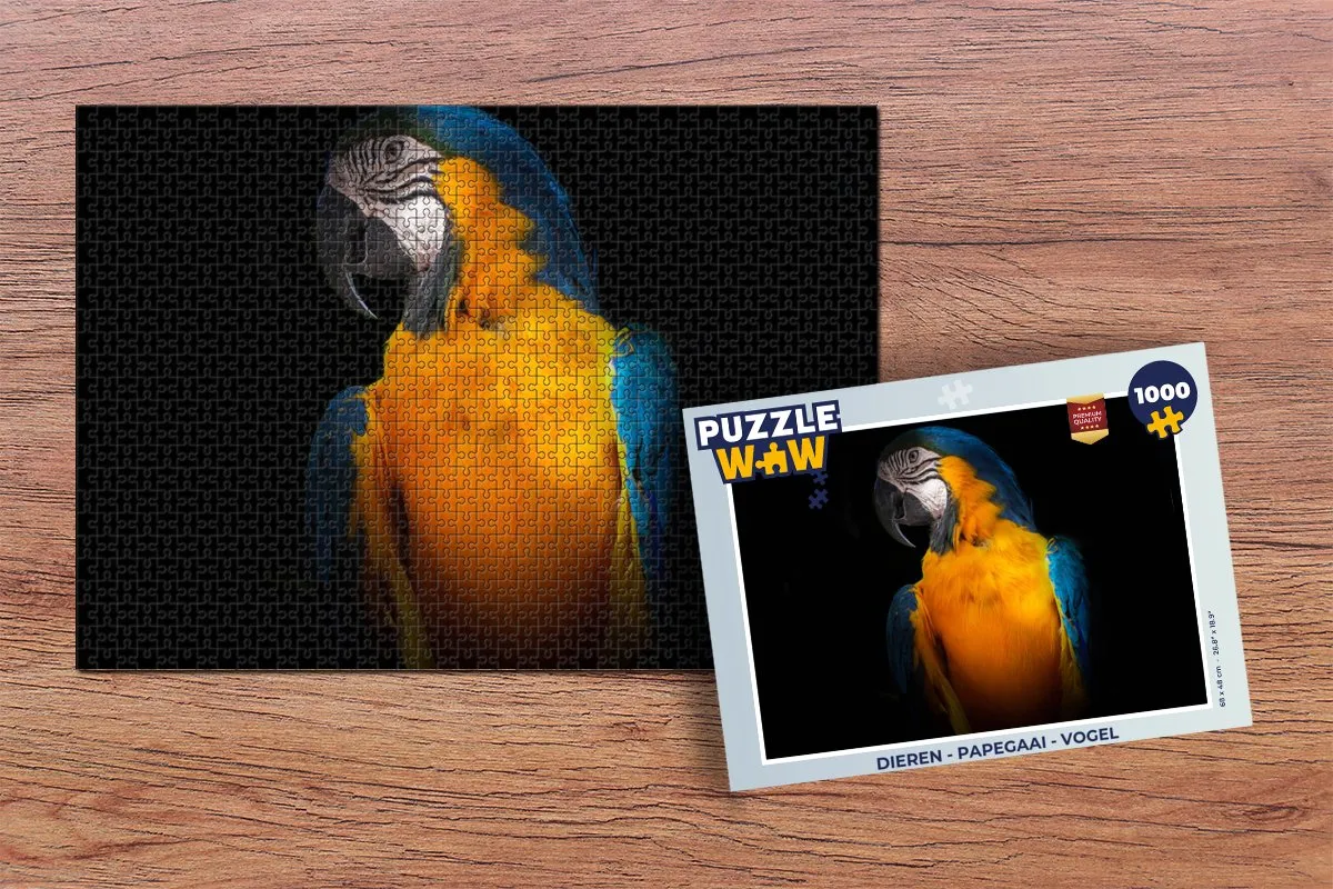 PuzzleWow Dieren Papegaai Legpuzzel 1000 Stuks - Multicolor