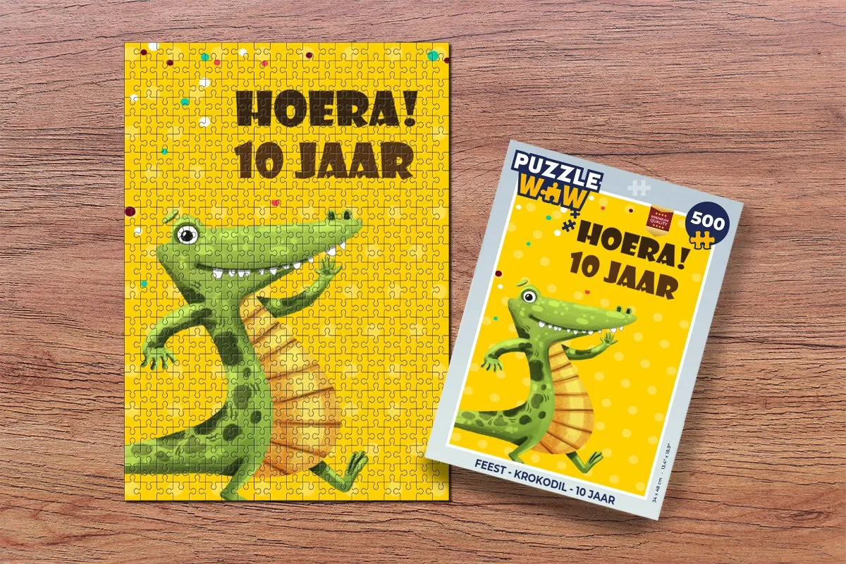 PuzzleWow Krokodil Legpuzzel 500 Stuks - Multicolor