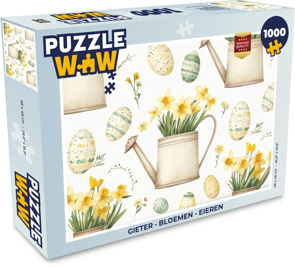 PuzzleWow Gieter Bloemen Eieren Legpuzzel 1000 Stuks