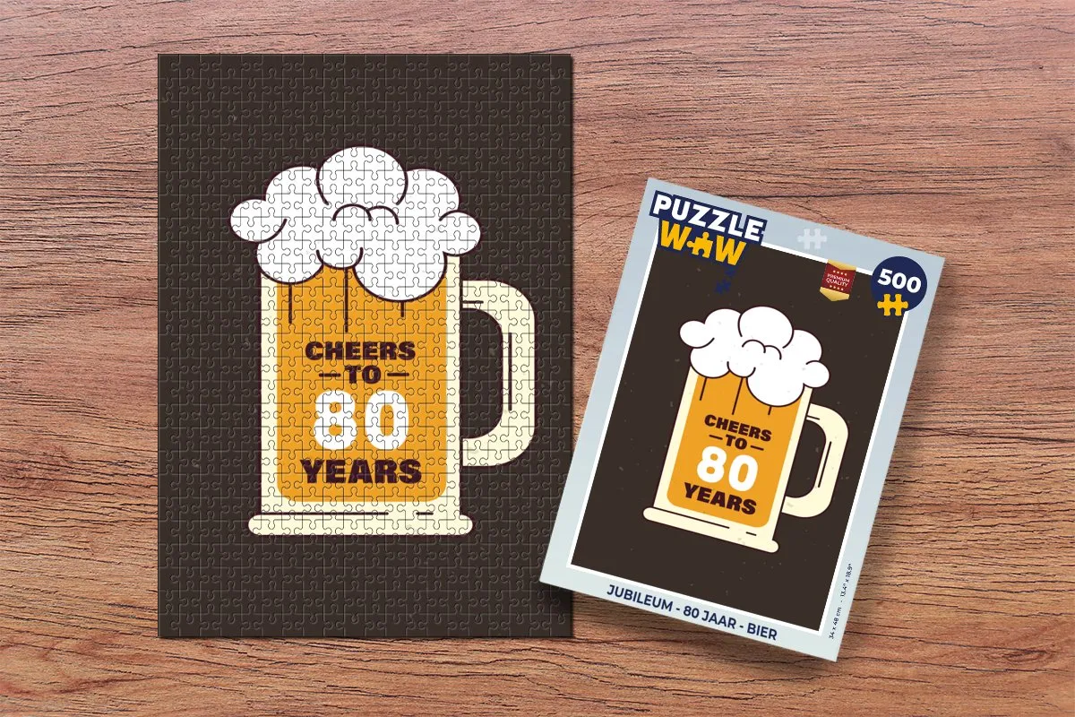 PuzzleWow Jubileum Bier Legpuzzel 500 Stuks - Multicolor