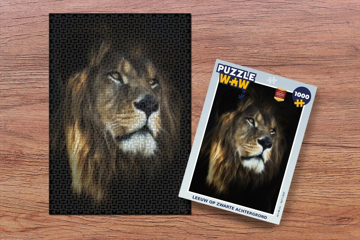 PuzzleWow Leeuw Legpuzzel 1000 Stuks - Multicolor