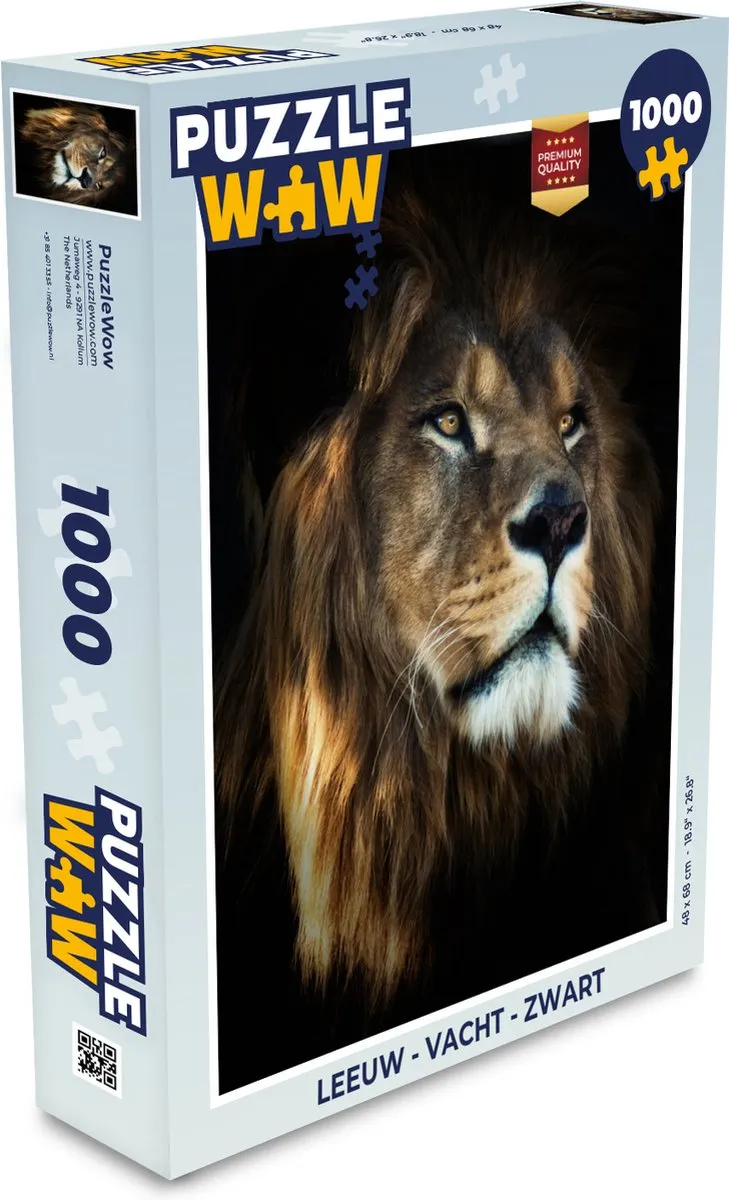 PuzzleWow Leeuw Legpuzzel 1000 Stuks - Multicolor